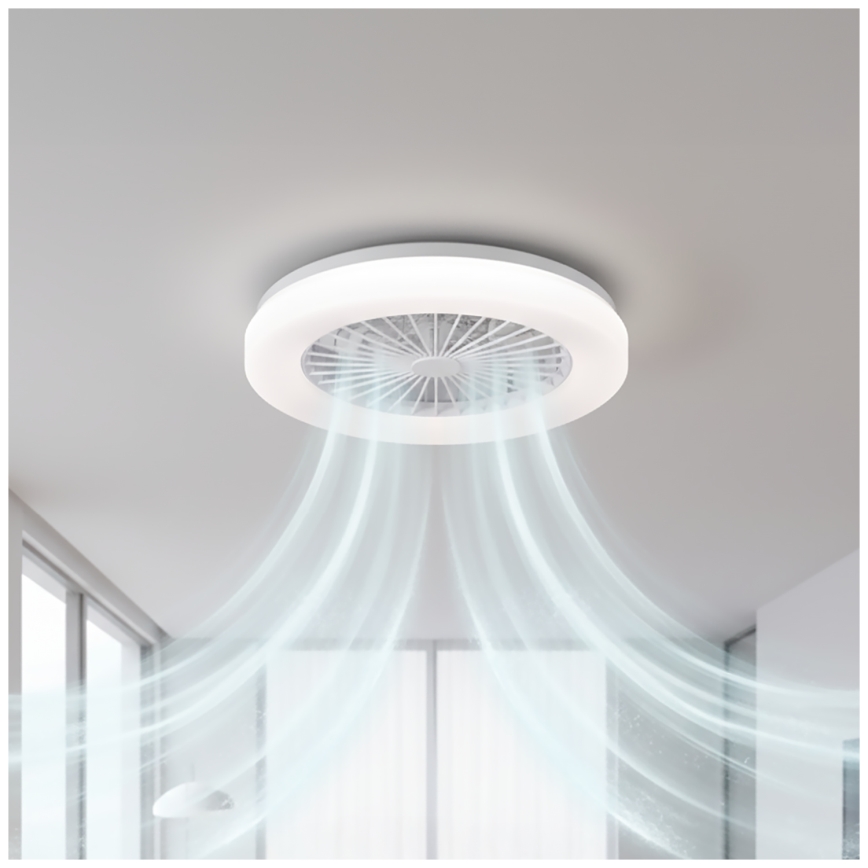 LED-dimbare plafondlamp met ventilator VENTELUX LED/24W/230V 3000/4000/6500K Ø 45 cm wit + afstandsbediening