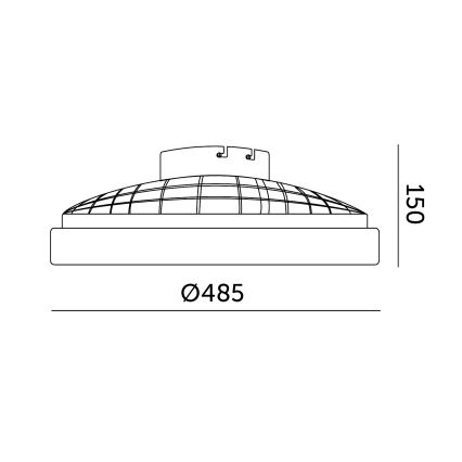 Dimbare LED-plafondlamp met ventilator VENTELUX LED/48W/230V 3000/4000/6500K Ø 48,5 cm zwart + afstandsbediening