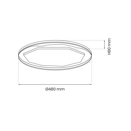 LED dimbare plafondlamp OPTIMA LED/52W/230V 3000-6000K + afstandsbediening