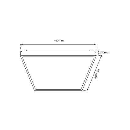 LED dimbare plafondlamp QUADRO LED/38W/230V 3000-6000K wit + afstandsbediening