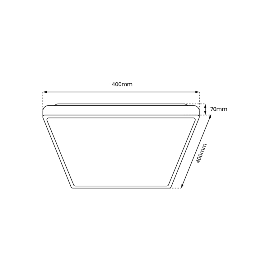 LED dimbare plafondlamp QUADRO LED/38W/230V 3000-6000K wit/goud + afstandsbediening
