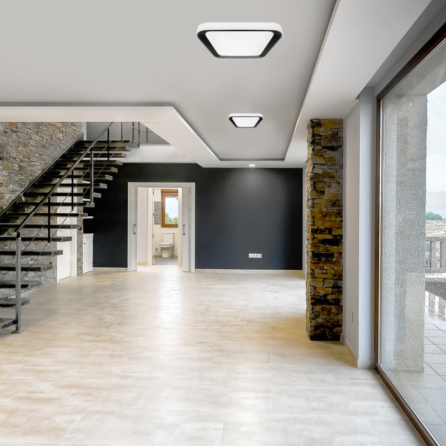 LED dimbare plafondlamp QUADRO LED/38W/230V 3000-6000K wit/zwart + afstandsbediening