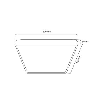 LED dimbare plafondlamp QUADRO LED/66W/230V 3000-6000K wit + afstandsbediening