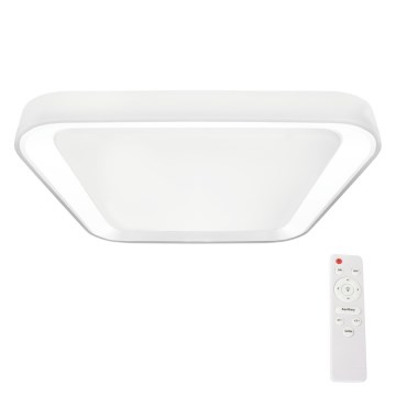 LED dimbare plafondlamp QUADRO LED/66W/230V 3000-6000K wit + afstandsbediening