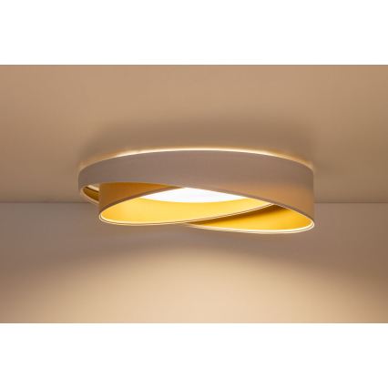 Dimbare LED-plafondlamp SMART GALAXY MODERN LED/24W/230V 3000-6500K Ø 55 cm wit/beige/goud + afstandsbediening