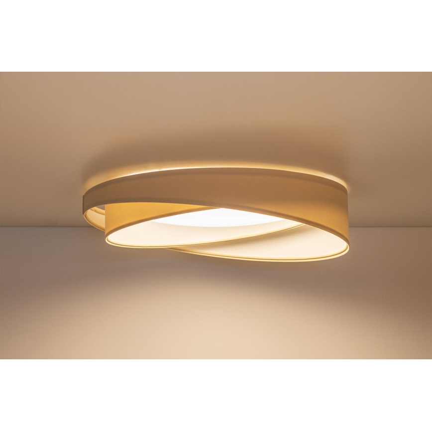 Dimbare LED-plafondlamp SMART GALAXY MODERN LED/24W/230V 3000-6500K Ø 55 cm crème/wit + afstandsbediening