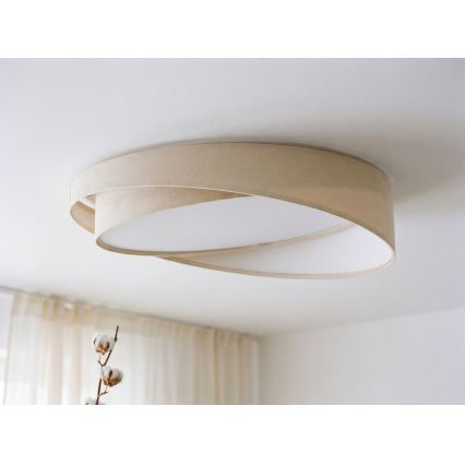 Dimbare LED-plafondlamp SMART GALAXY MODERN LED/24W/230V 3000-6500K Ø 55 cm crème/wit + afstandsbediening