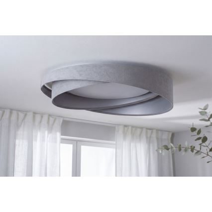 LED-dimbare plafondlamp SMART GALAXY MODERN LED/24W/230V 3000-6500K Ø 55 cm grijs/zilver + afstandsbediening