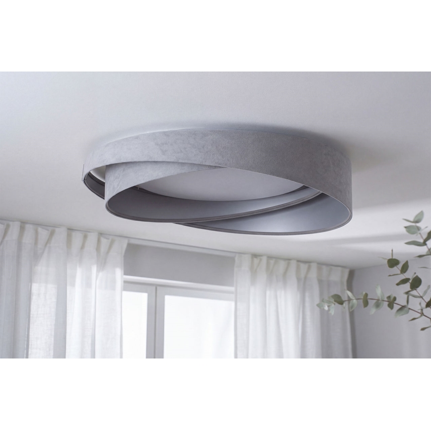 LED-dimbare plafondlamp SMART GALAXY MODERN LED/24W/230V 3000-6500K Ø 55 cm grijs/zilver + afstandsbediening