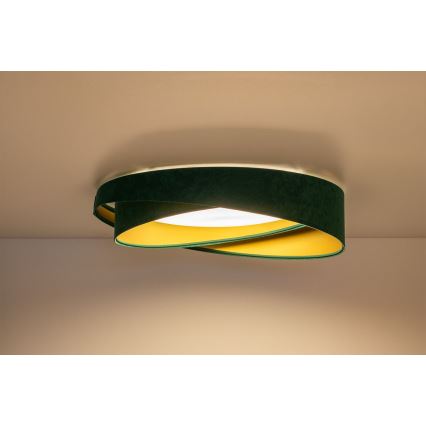 Dimbare plafondlamp SMART GALAXY MODERN LED/24W/230V 3000-6500K Ø 55 cm groen/goud + afstandsbediening