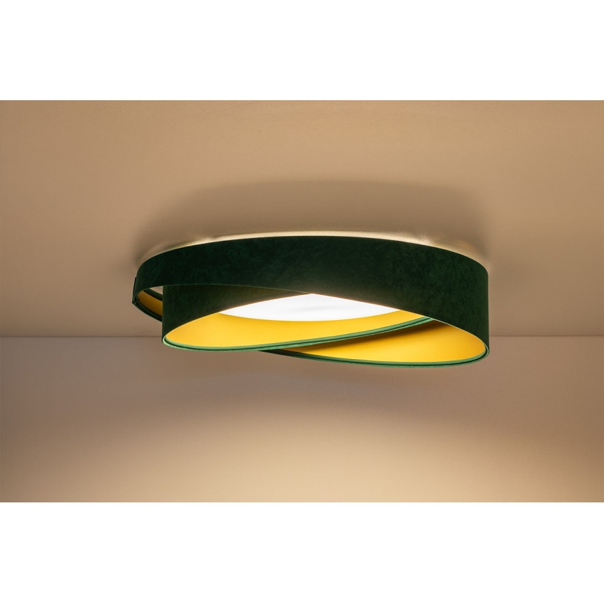 Dimbare plafondlamp SMART GALAXY MODERN LED/24W/230V 3000-6500K Ø 55 cm groen/goud + afstandsbediening
