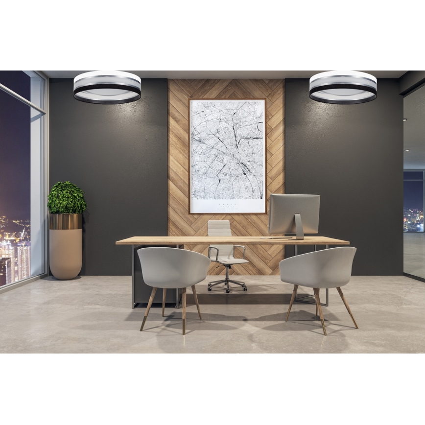LED dimbare plafondlamp SMART CORAL LED/24W/230V Wi-Fi Tuya zwart/wit + afstandsbediening