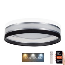 LED dimbare plafondlamp SMART CORAL LED/24W/230V Wi-Fi Tuya zwart/wit + afstandsbediening
