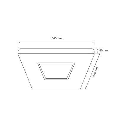 LED dimbare plafondlamp SPARKY LED/65W/230V 3000-6000K + afstandsbediening