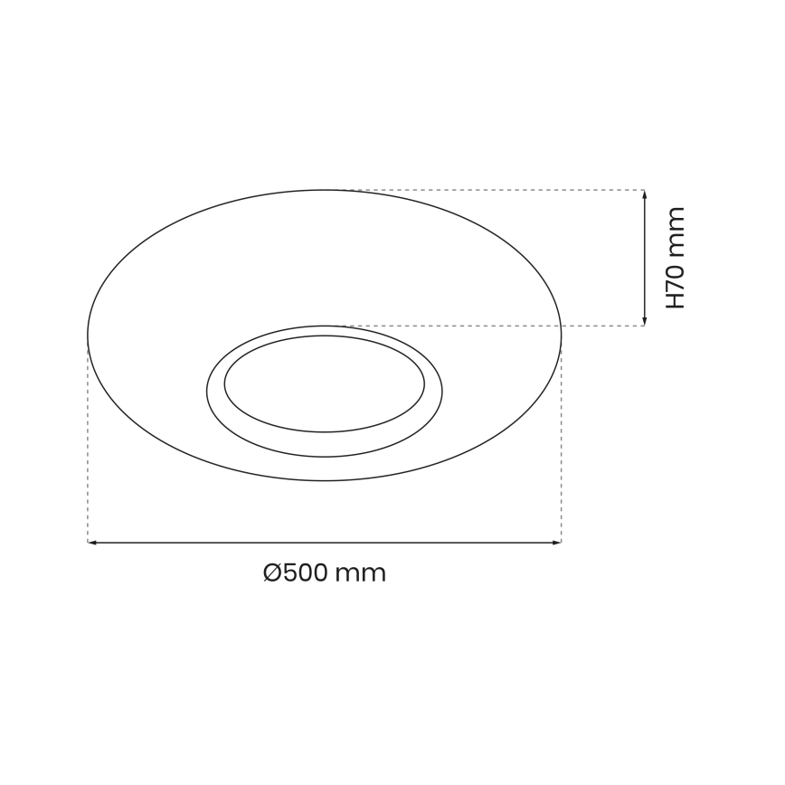 LED dimbare plafondlamp TOKYO LED/48W/230V 3000-6000K + afstandsbediening
