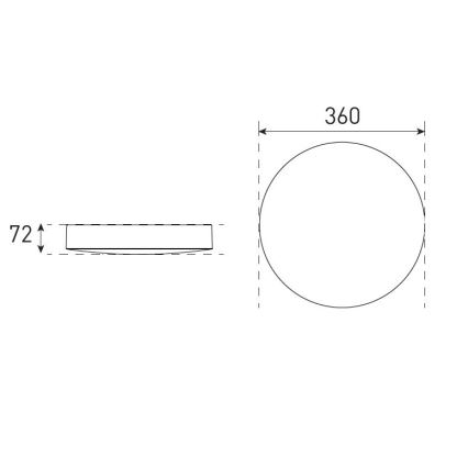 LED Dimbaar Badkamer Plafondlamp VARIO LUMO LED/13/18W/230V 3000/4000/5700K Ø 36 cm IP44 zwart