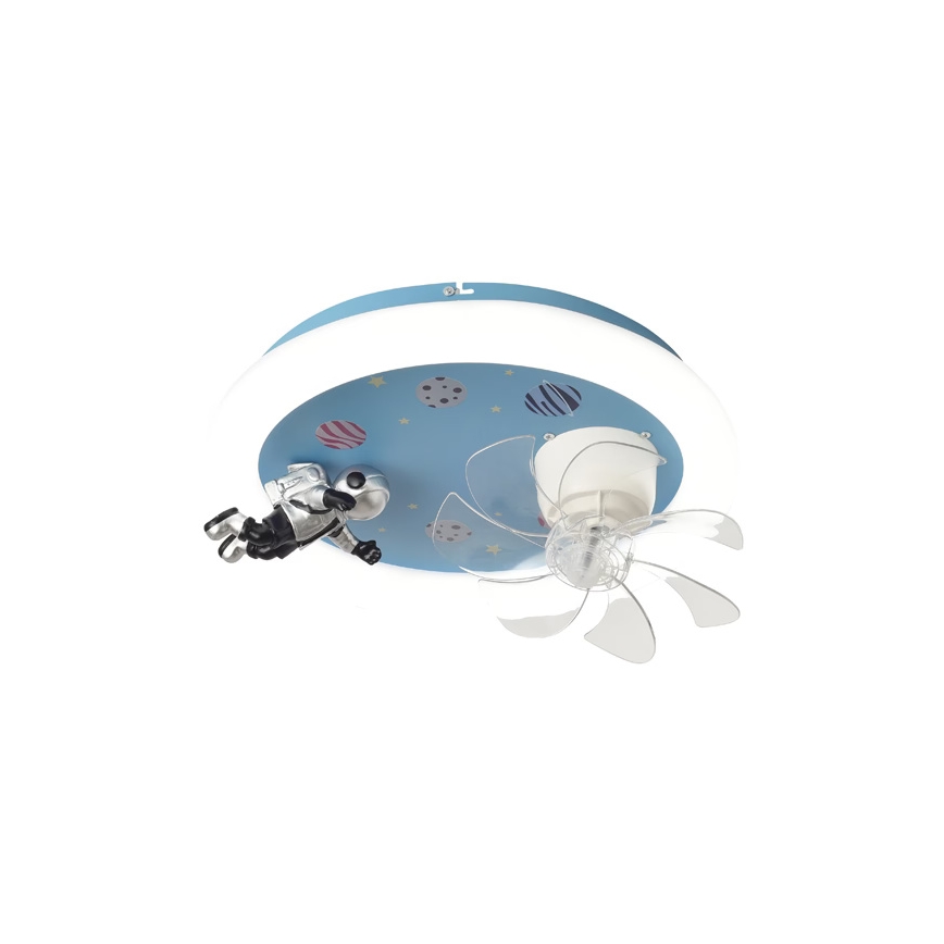 LED dimbare plafondlamp voor kinderkamer met ventilator LED/48W/230V 3000/4000/6000K blauw + afstandsbediening