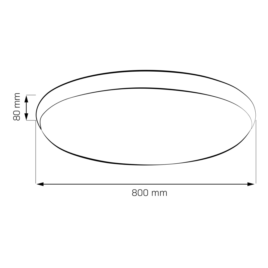 LED-dimbare plafondlamp KERN LED/80W/230V 3000/4000/6000K Ø 80 cm goudkleurig + afstandsbediening