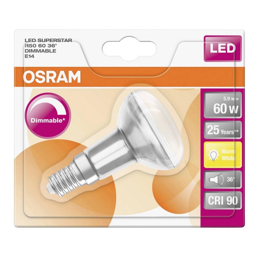 LED Dimbare reflectorlamp E14/5,9W/230V - Osram