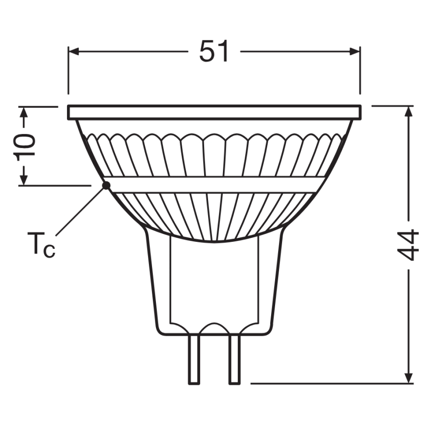 LED dimbare MR16 reflectorlamp GU5,3/5,3W/12V 4000K 36° CRI 97 - Ledvance