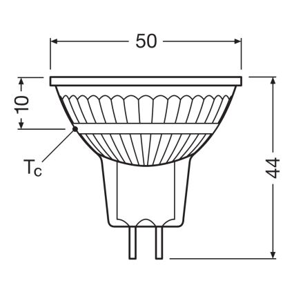 Dimbare LED-reflectorlamp MR16 GU5,3/6,6W/12V 4000K 36° CRI 97 - Ledvance