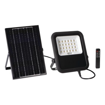 LED dimbare schijnwerper met een zonnepaneel en dusk sensor LED/10W/10000 mAh 3,2V IP65 + afstandsbediening