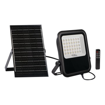 LED dimbare schijnwerper met een zonnepaneel en dusk sensor LED/15W/15000 mAh 3,2V IP65 + afstandsbediening