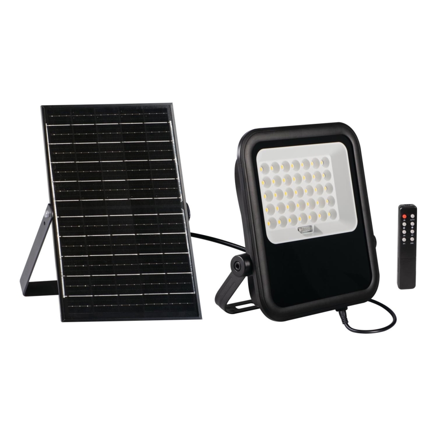 LED dimbare schijnwerper met een zonnepaneel en dusk sensor LED/15W/15000 mAh 3,2V IP65 + afstandsbediening