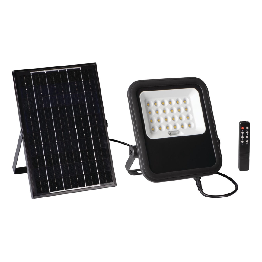 LED dimbare schijnwerper met zonnepaneel en schemersensor LED/10W/10000 mAh 3,2V IP65 + afstandsbediening