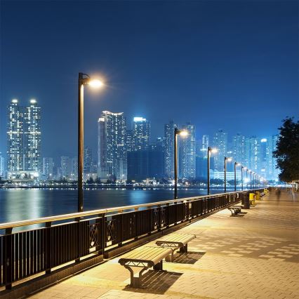 LED dimbare solar straatlamp met bewegings- en schemersensor LED/12W/3,2V 6000K IP65 10000 mAh zwart + afstandsbediening