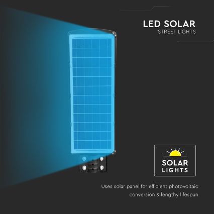 LED dimbare solar straatlamp met bewegings- en schemersensor LED/12W/3,2V 6000K IP65 10000 mAh zwart + afstandsbediening