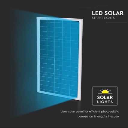 LED dimbare solar straatlamp LED/50W/6,4V 4000K IP65 50000 mAh + afstandsbediening