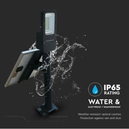LED dimbare solar straatlamp LED/50W/6,4V 4000K IP65 50000 mAh + afstandsbediening