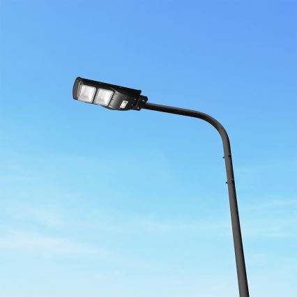 LED dimbare solar straatlamp met bewegings- en schemersensor LED/8W/3,2V 6000K IP65 9000 mAh zwart + afstandsbediening