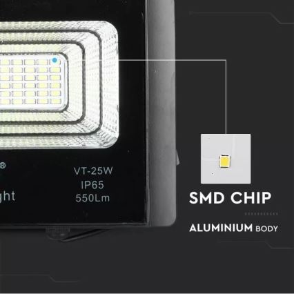 LED Dimbare Zonne-Reflector LED/12W/3,2V 6000K IP65 5000 mAh + afstandsbediening