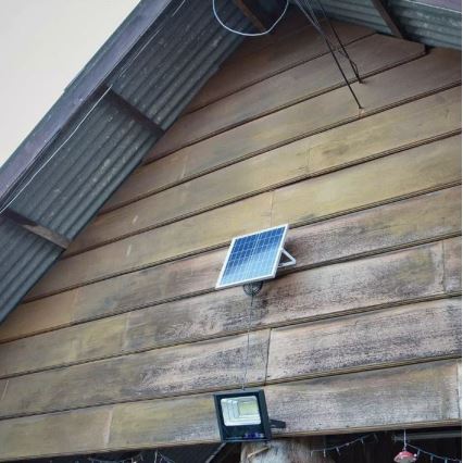 LED Dimbare Zonne-Reflector LED/12W/3,2V 6000K IP65 5000 mAh + afstandsbediening