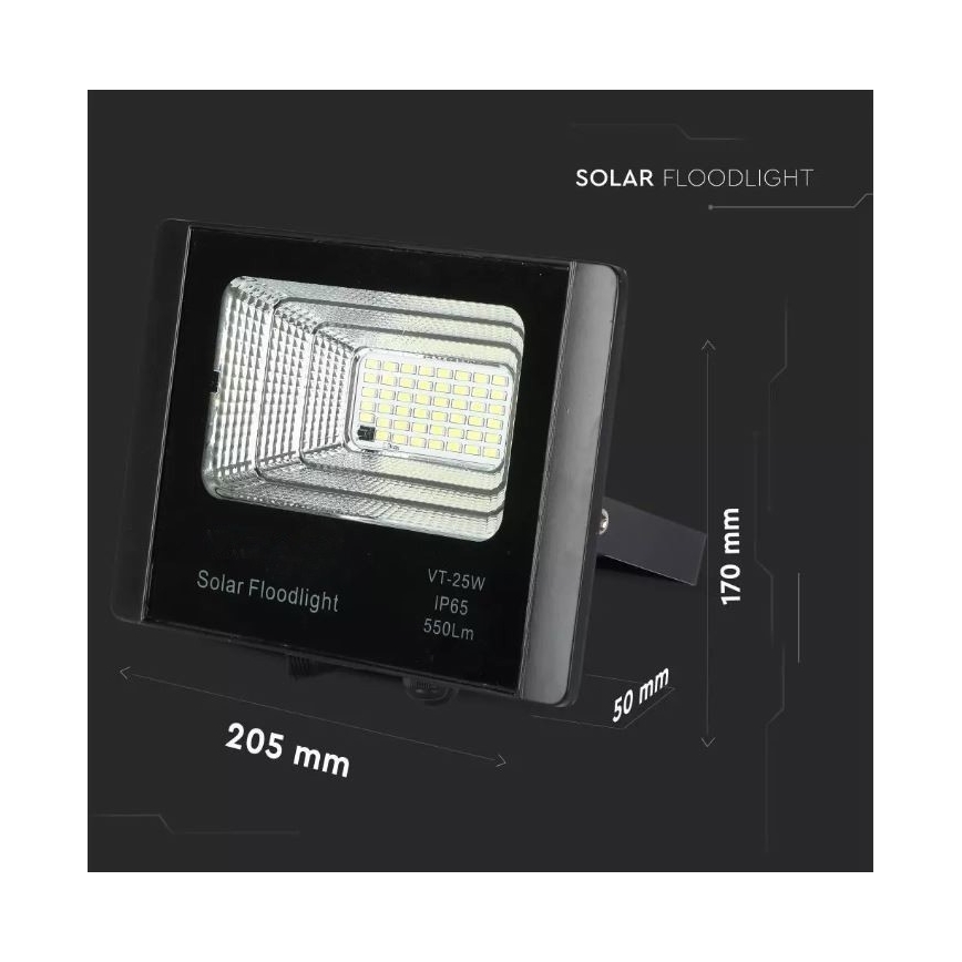 LED Dimbare Zonne-Reflector LED/12W/3,2V 6000K IP65 5000 mAh + afstandsbediening