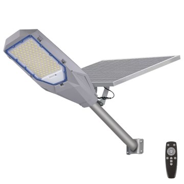 LED-dimbare straatlamp met schemersensor en zonnepaneel LED/200W/20000 mAh 6500K IP65 grijs