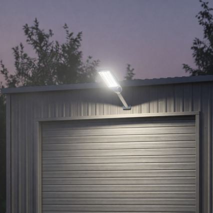 Dimbare LED-zonne-straatlamp met sensor VENICE LED/100W/3,2V 6000 mAh IP65 zwart + afstandsbediening