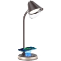 LED dimbare tafel lamp met draadloos opladen FINCH LED/9W/12/230V bruin/goud