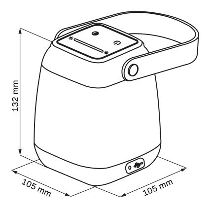 LED-dimbare tafellamp met aanraakbediening IBIZA LED/1,8W/5V 4000 mAh IP44 wit