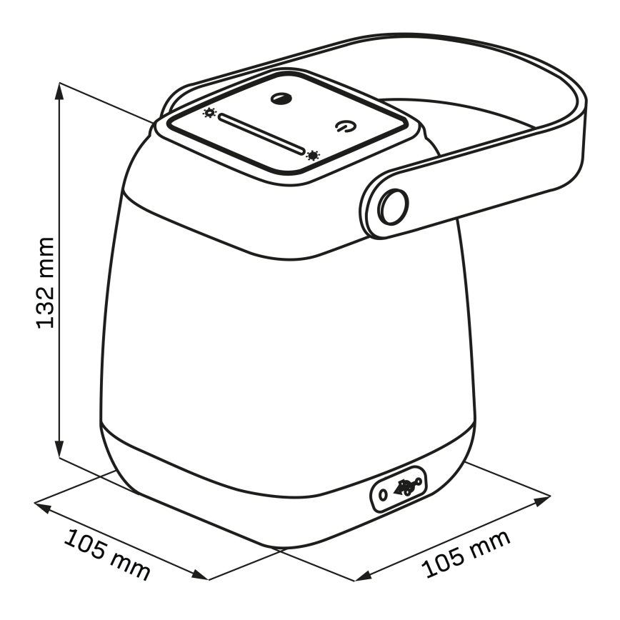 LED-dimbare tafellamp met aanraakbediening IBIZA LED/1,8W/5V 4000 mAh IP44 wit