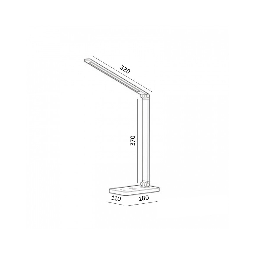 LED-dimbare tafellamp met draadloze QI-oplader NOBLITE Q LED/7W/230V 3000/4000/6500K zwart