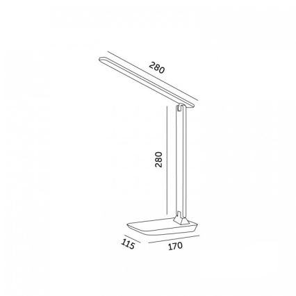 LED dimbare tafellamp NOBLITE N LED/7W/230V 3000/4000/6500K bruin