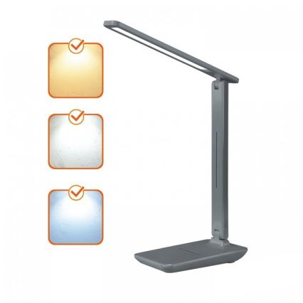 LED-dimbare tafellamp NOBLITE N LED/7W/230V 3000/4000/6500K grijs