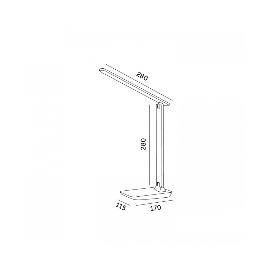 LED-dimbare tafellamp NOBLITE N LED/7W/230V 3000/4000/6500K grijs