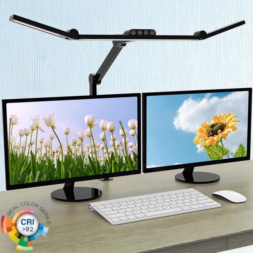 LED Dimbare Touch Flexibele Bureaulamp LED/24W/230V 3000-6500K CRI 92 zwart