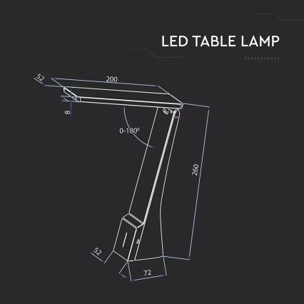 LED Dimbare Touch Oplaadbare Bureaulamp USB LED/4W/5V 1200 mAh 2700K-5700K wit/goud