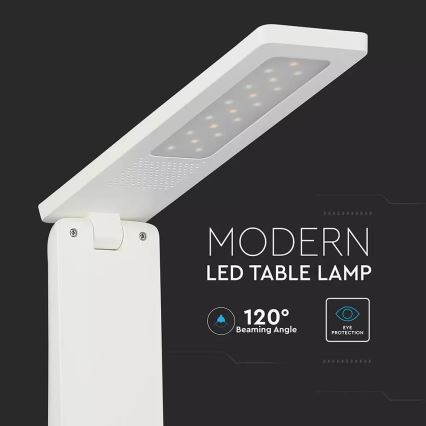 LED Dimbare Touch Oplaadbare Bureaulamp USB LED/4W/5V 1200 mAh 2700K-5700K wit/goud