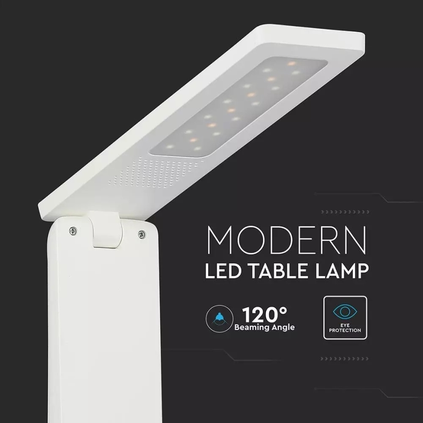 LED Dimbare Touch Oplaadbare Bureaulamp USB LED/4W/5V 1200 mAh 2700K-5700K wit/goud